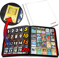 1280+ Cards 20 Pocket Card Binder Collector Card Album - Pages Compatible with Pokemon Cards, Sports Cards, Yugioh, MTG and Other TCG - Trading Card Sleeve with Side Loading Pockets (White/Red)